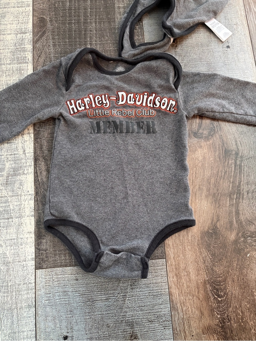 Harley-Davidson LRC Bodysuit & Bib Set Gray 12M